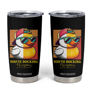 Inspirational Gifts Tumbler Cup Emotional Positive Support Funny Duck Positive Thank You Gifts TB10 Black Print Your Wear