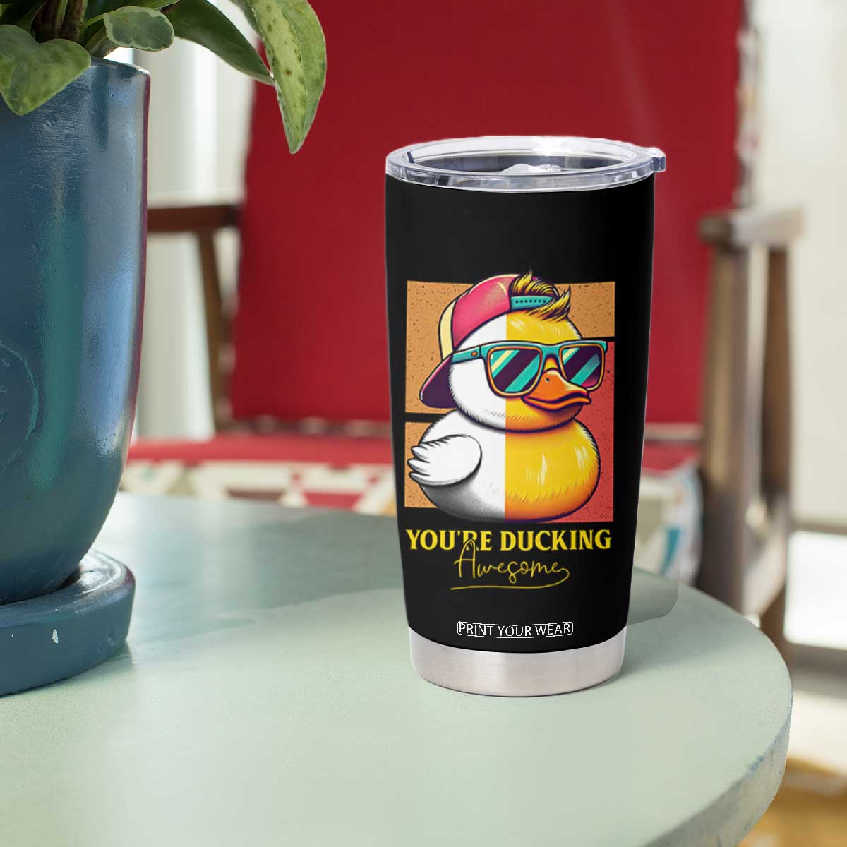 Inspirational Gifts Tumbler Cup Emotional Positive Support Funny Duck Positive Thank You Gifts TB10 Print Your Wear