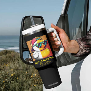 Inspirational Gifts Tumbler With Handle Emotional Positive Support Funny Duck Positive Thank You Gifts TB10 Print Your Wear