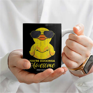 Funny Inspirational Gifts Coffee Mug Emotional Positive Support Retro Duck Positive Thank You Gifts TB10 Print Your Wear