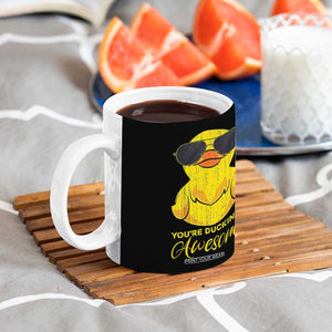 Funny Inspirational Gifts Coffee Mug Emotional Positive Support Retro Duck Positive Thank You Gifts TB10 Print Your Wear