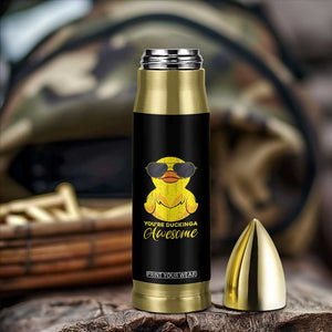 Funny Inspirational Gifts Bullet Tumbler Emotional Positive Support Retro Duck Positive Thank You Gifts TB10 Print Your Wear