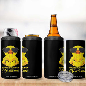 Funny Inspirational Gifts 4 in 1 Can Cooler Tumbler Emotional Positive Support Retro Duck Positive Thank You Gifts TB10 Print Your Wear