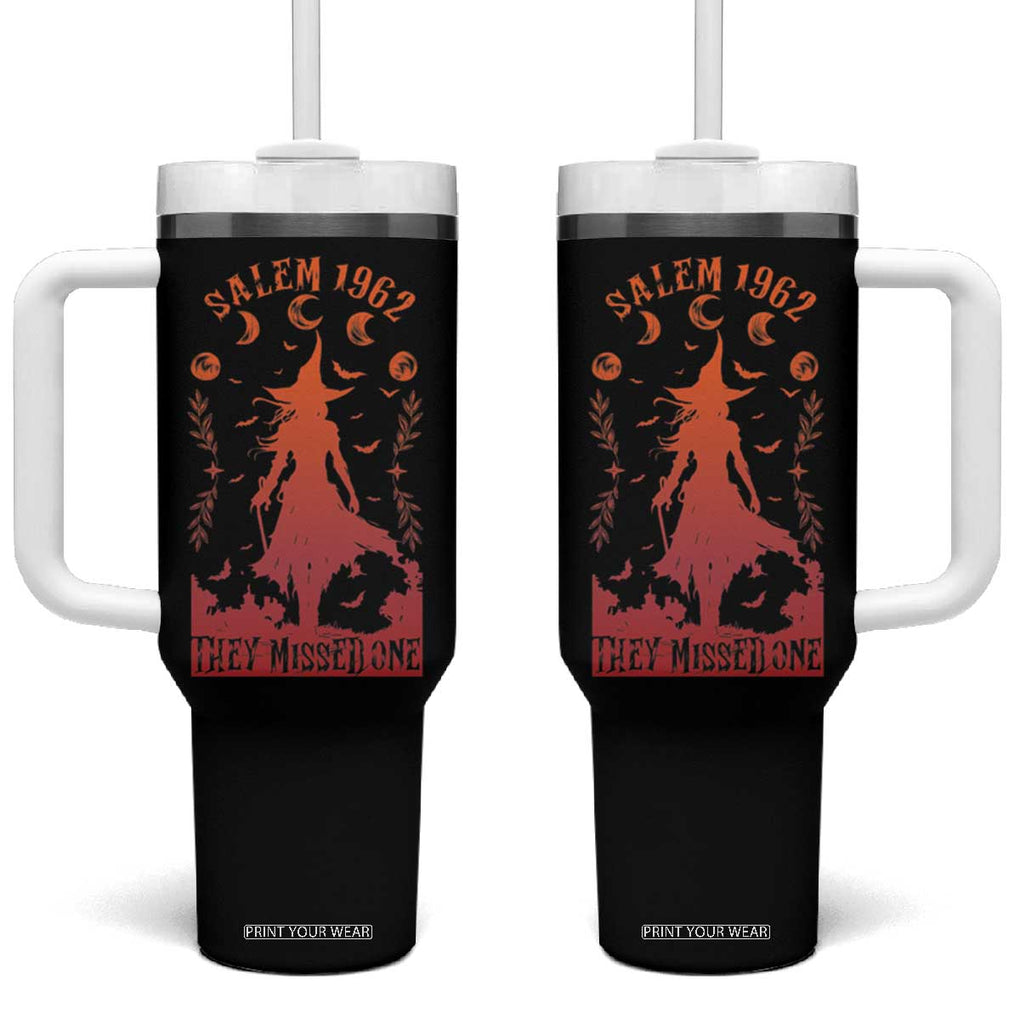 Halloween Witch Tumbler With Handle Salem 1692 They Missed One TB10 One Size: 40 oz Black Print Your Wear