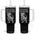 Funny Dinosaur Skeleton Tumbler With Handle Let's Eat Kids Punctuation Saves Lives Grammar Teacher Halloween TB10 One Size: 40 oz Black Print Your Wear