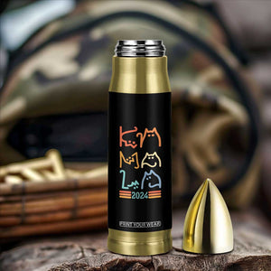 Harris 2024 Bullet Tumbler Kamala Madam President Cat Lettering Positive Funny TB10 Print Your Wear