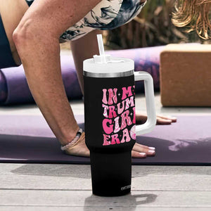 Trump 2024 Election Tumbler With Handle In My Trump Girl Era Pink Retro Groovy TB10 Print Your Wear
