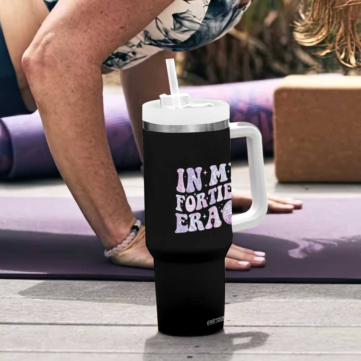 40th Birthday Gifts For Her Tumbler With Handle In My 40s Era 40 Years Old TB10 Print Your Wear