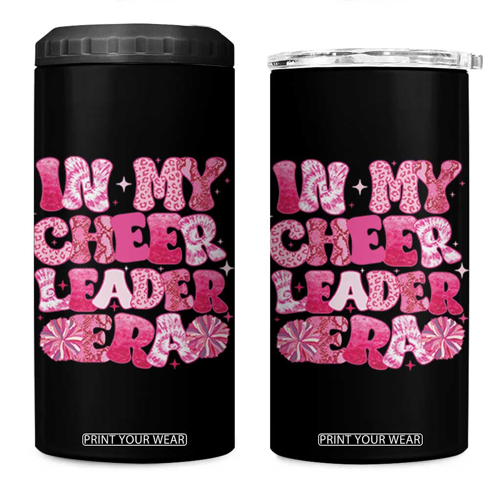Cheerleader 4 in 1 Can Cooler Tumbler In My Cheerleader Era TB10 One Size: 16 oz Black Print Your Wear