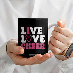 Cheerleader Coffee Mug Live Love Cheer Girl Cheerleading Pink Leopard TB10 Print Your Wear