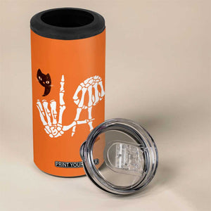 Halloween Kamala Harris 2024 4 in 1 Can Cooler Tumbler Comma La Black Cat Skeleton TB10 Print Your Wear
