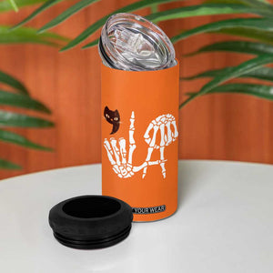 Halloween Kamala Harris 2024 4 in 1 Can Cooler Tumbler Comma La Black Cat Skeleton TB10 Print Your Wear