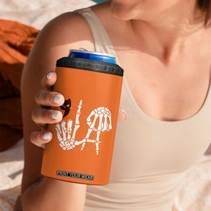 Halloween Kamala Harris 2024 4 in 1 Can Cooler Tumbler Comma La Black Cat Skeleton TB10 Print Your Wear