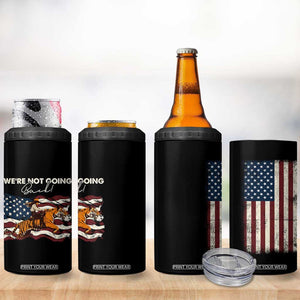 We're Not Going Back Kamala Harris 2024 Election 4 in 1 Can Cooler Tumbler Childless Cat Lady Vintage Western American Flag TB10 Print Your Wear