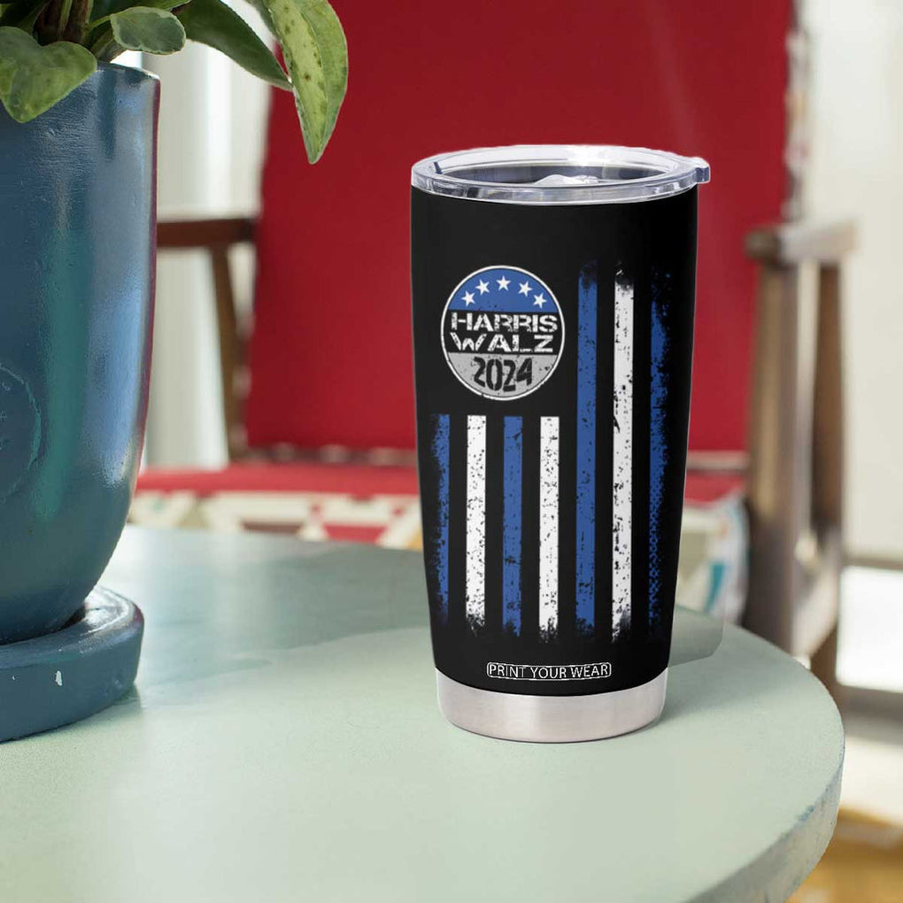 Harris Walz 2024 Flag Tumbler Cup Madam President Kamala Harris 47 th President USA America 2024 Election TB10 Print Your Wear