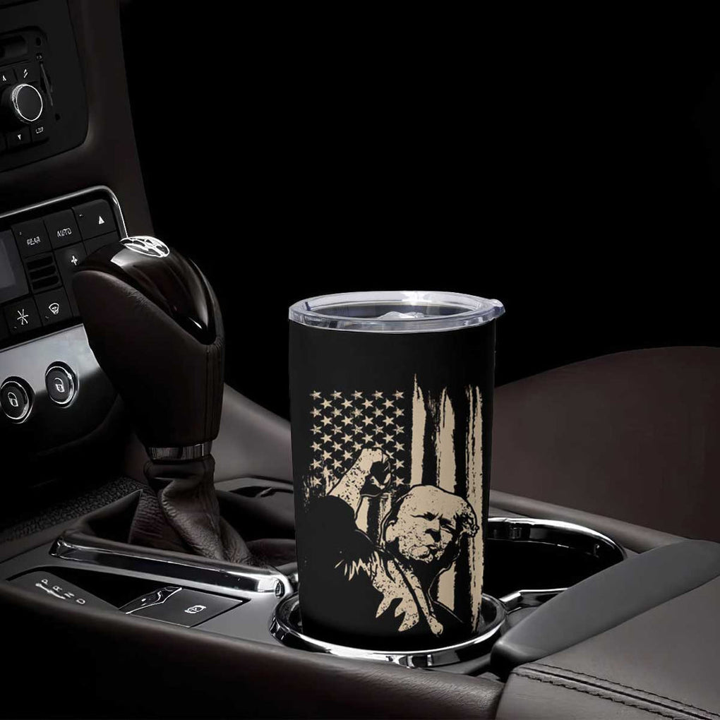 Trump Vance 2024 Tumbler Cup I'm Voting For The Outlaw And The Hillbilly American Flag Vintage TB10 Print Your Wear