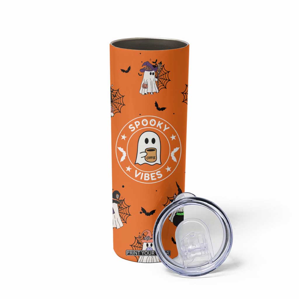 Halloween Ghost Skinny Tumbler Trick Or Treat Spooky Ice Coffee Cup Gift For Her TB10 Print Your Wear