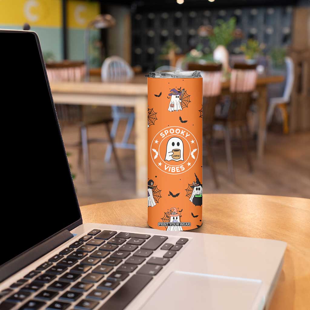 Halloween Ghost Skinny Tumbler Trick Or Treat Spooky Ice Coffee Cup Gift For Her TB10 Print Your Wear