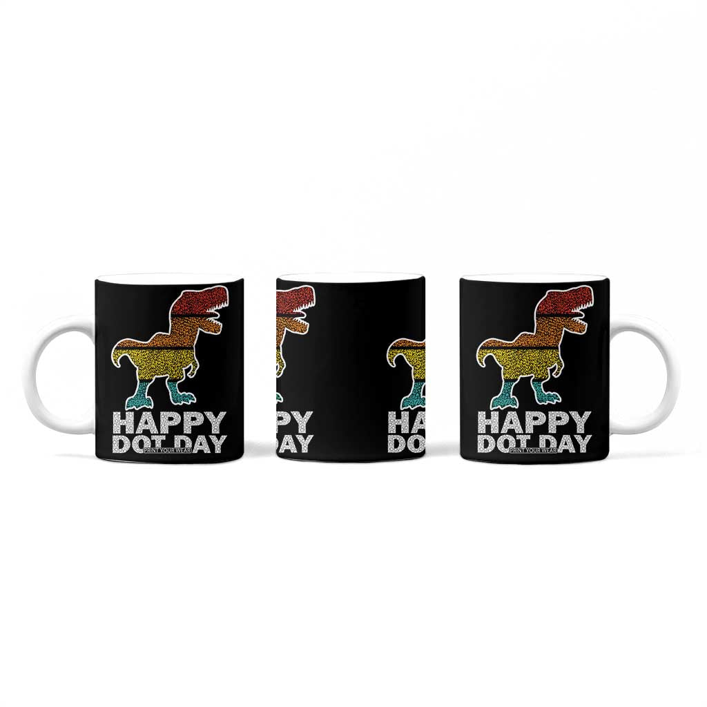 International Dot Day Dinosaur Coffee Mug Retro Colorful Polka Dot Dino Toddler Boys Kids TB10 Print Your Wear