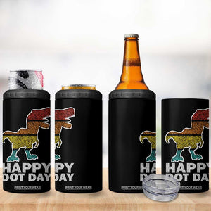 International Dot Day Dinosaur 4 in 1 Can Cooler Tumbler Retro Colorful Polka Dot Dino Toddler Boys Kids TB10 Print Your Wear