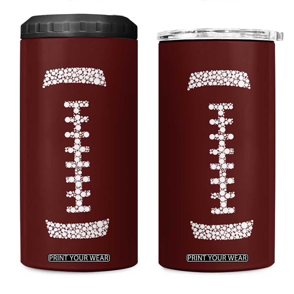 American Football 4 in 1 Can Cooler Tumbler Dots International Dot Day TB10 One Size: 16 oz Brown Print Your Wear