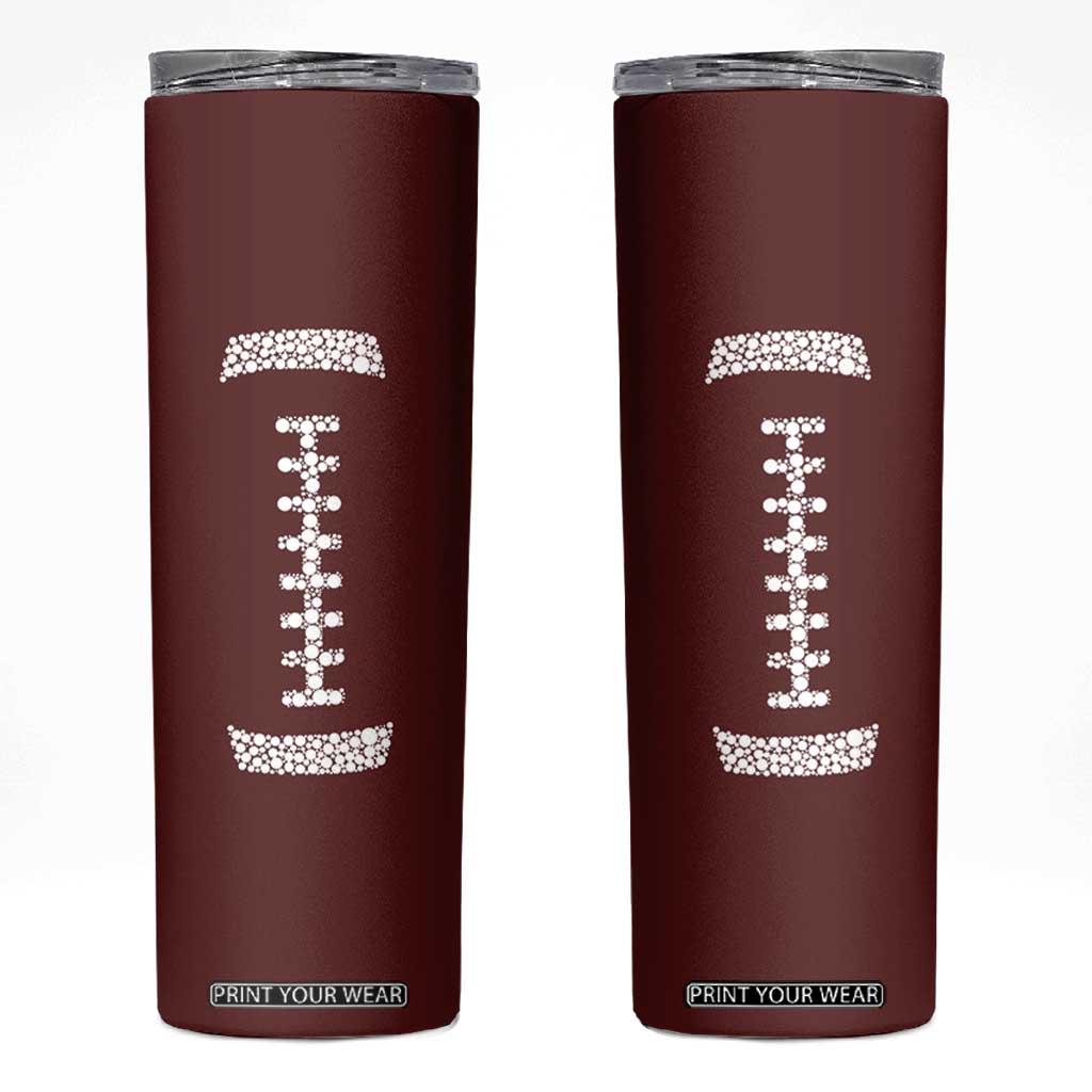 American Football Skinny Tumbler Dots International Dot Day TB10 Brown Print Your Wear