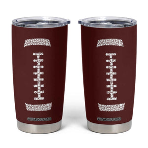American Football Tumbler Cup Dots International Dot Day TB10 Brown Print Your Wear