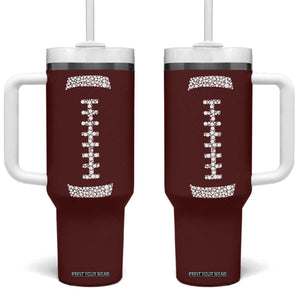 American Football Tumbler With Handle Dots International Dot Day TB10 One Size: 40 oz Brown Print Your Wear
