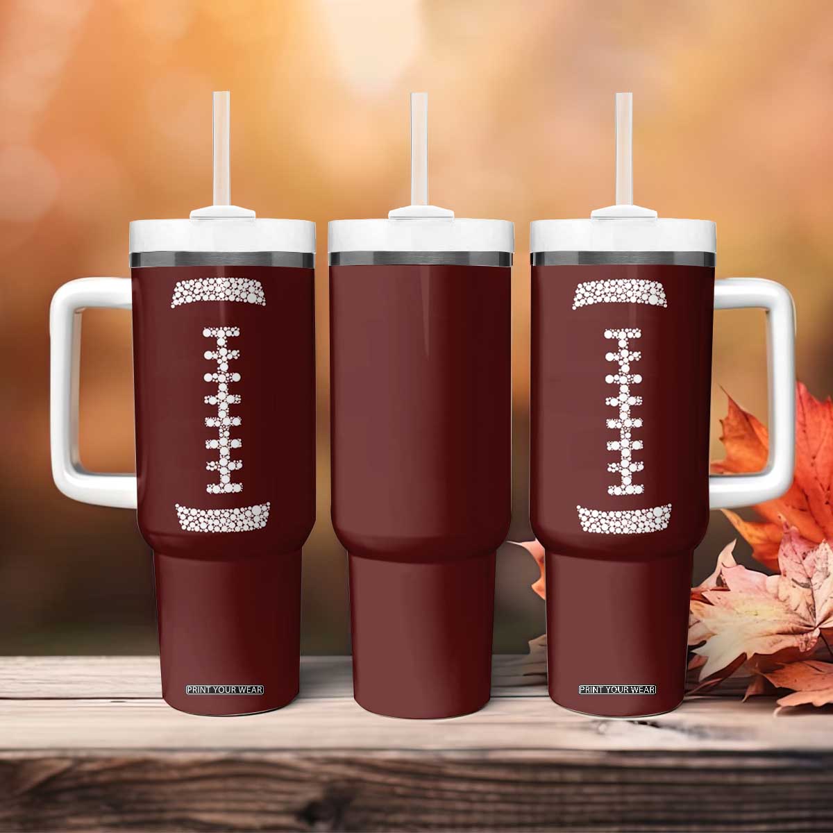 American Football Tumbler With Handle Dots International Dot Day TB10 Print Your Wear