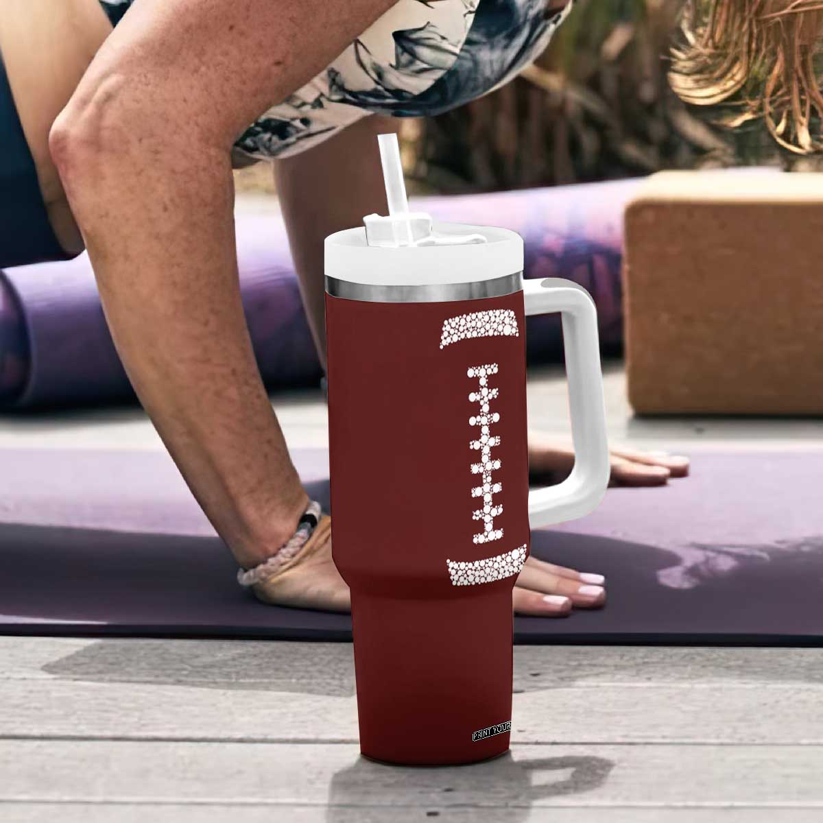 American Football Tumbler With Handle Dots International Dot Day TB10 Print Your Wear
