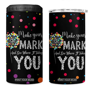 International Dot Day 4 in 1 Can Cooler Tumbler Make Your Mark Girls Boys Colorful Dandelion TB10 One Size: 16 oz Black Print Your Wear