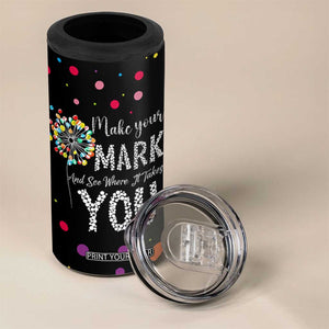 International Dot Day 4 in 1 Can Cooler Tumbler Make Your Mark Girls Boys Colorful Dandelion TB10 Print Your Wear