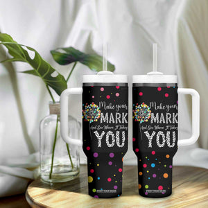 International Dot Day Tumbler With Handle Make Your Mark Girls Boys Colorful Dandelion TB10 Print Your Wear