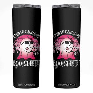 Breast Cancer Is Boo Sheet Skinny Tumbler Halloween Pink Ghost TB10 Black Print Your Wear