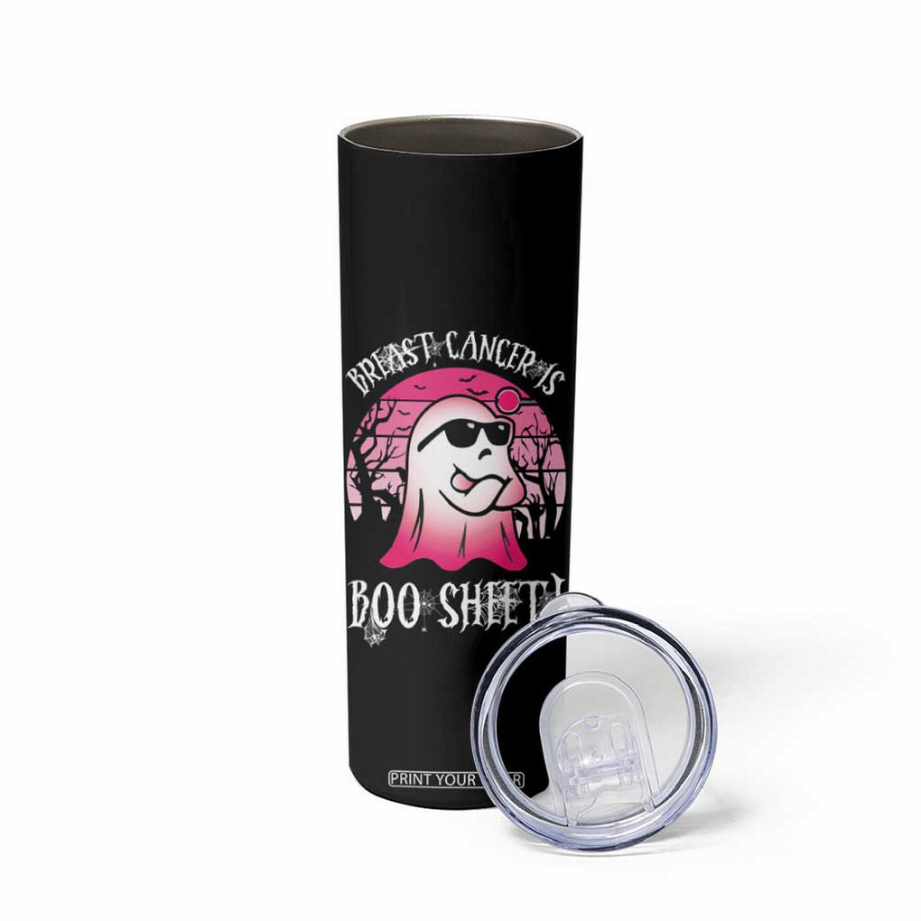 Breast Cancer Is Boo Sheet Skinny Tumbler Halloween Pink Ghost TB10 Print Your Wear