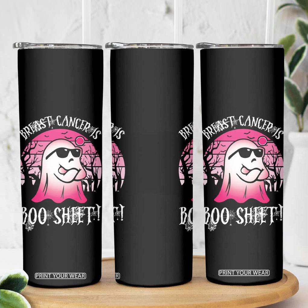 Breast Cancer Is Boo Sheet Skinny Tumbler Halloween Pink Ghost TB10 Print Your Wear