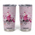 Pink Ghost Halloween Tumbler Cup Funny Breast Cancer Ribbon TB10 Pink Print Your Wear