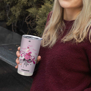 Pink Ghost Halloween Tumbler Cup Funny Breast Cancer Ribbon TB10 Print Your Wear