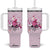 Pink Ghost Halloween Tumbler With Handle Funny Breast Cancer Ribbon TB10 One Size: 40 oz Pink Print Your Wear