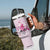 Pink Ghost Halloween Tumbler With Handle Funny Breast Cancer Ribbon TB10 Print Your Wear