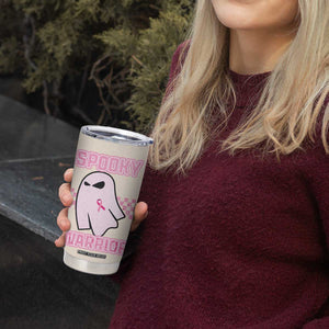 Breast Cancer Awareness Tumbler Cup Pink Ribbon Boojee Halloween Spooky Warriror TB10 Print Your Wear