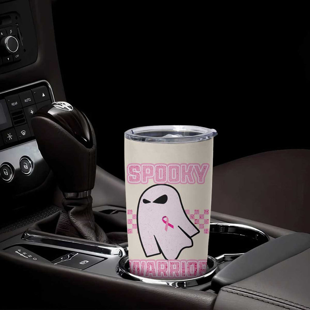 Breast Cancer Awareness Tumbler Cup Pink Ribbon Boojee Halloween Spooky Warriror TB10 Print Your Wear
