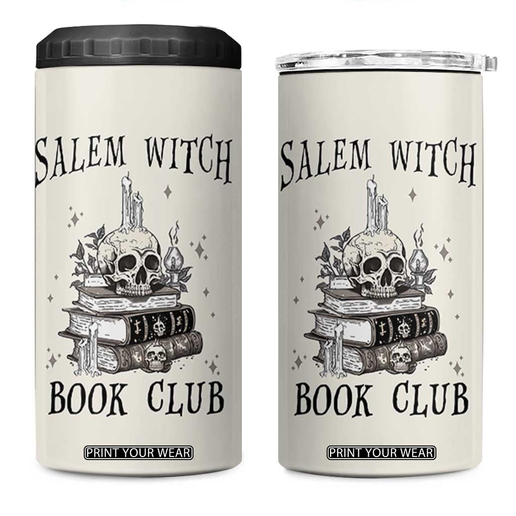 Salem Book Club 4 in 1 Can Cooler Tumbler Retro Witch Vibes Book Lovers TB10 One Size: 16 oz Beige Print Your Wear