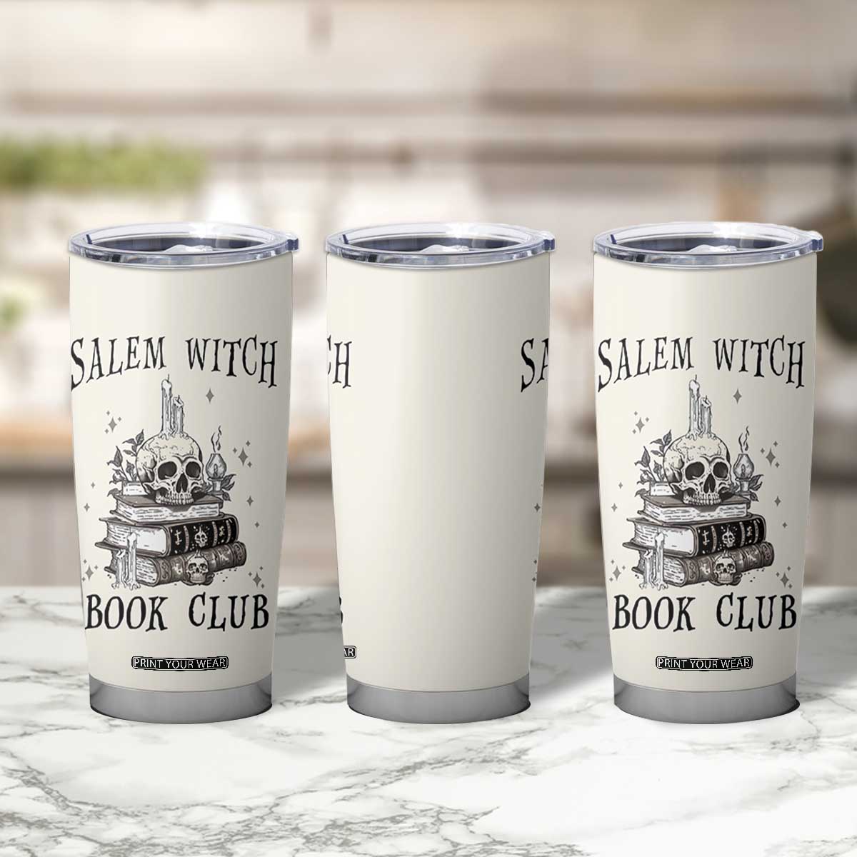 Salem Book Club Tumbler Cup Retro Witch Vibes Book Lovers TB10 Print Your Wear