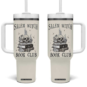 Salem Book Club Tumbler With Handle Retro Witch Vibes Book Lovers TB10 One Size: 40 oz Beige Print Your Wear