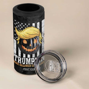 Halloween Trumpkin 4 in 1 Can Cooler Tumbler President Donald Trump 2024 Make Halloween Great Again US Flag TB10 Print Your Wear