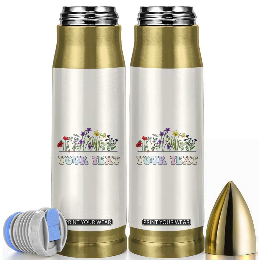 Personalized Wildflower Floral Bullet Tumbler Custom Name Birthday Gifts For Her Mothers Day TB10 Cream Print Your Wear