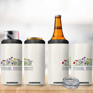 Personalized Wildflower Floral 4 in 1 Can Cooler Tumbler Custom Name Birthday Gifts For Her Mothers Day TB10 Print Your Wear