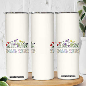 Personalized Wildflower Floral Skinny Tumbler Custom Name Birthday Gifts For Her Mothers Day TB10 Print Your Wear