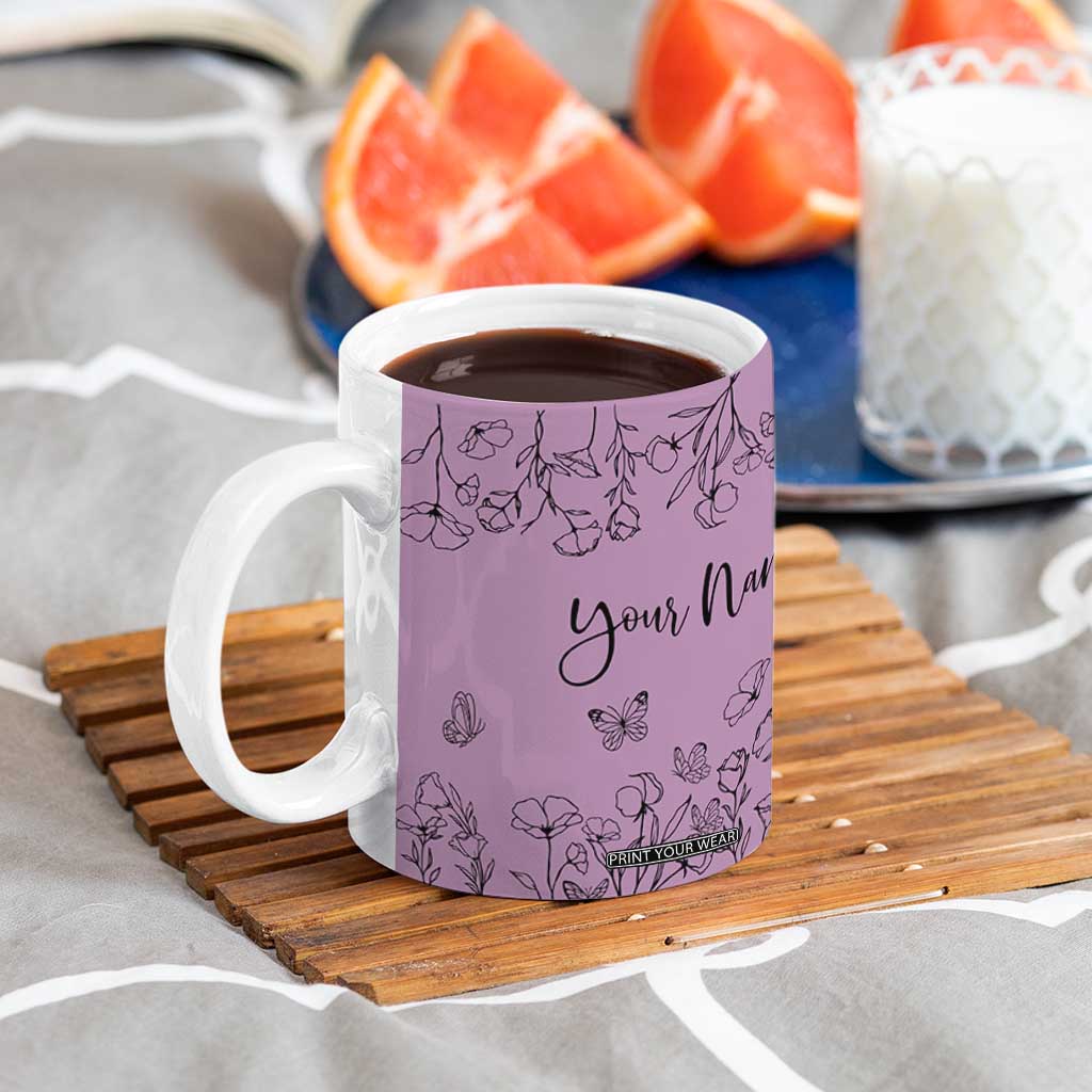 Personalized Wildflower Floral Coffee Mug Custom Name Gifts For Her Mothers Day Gift TB10 Print Your Wear